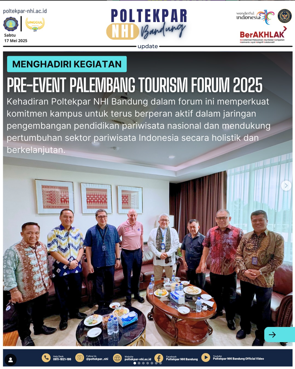 Attending the Pre-Event of the Palembang Tourism Forum 2025