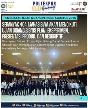 Pembukaan Ujian Sidang Periode Agustus 2025 Sebanyak 404 Mahasiswa Akan Mengikuti Ujian Sidang Bisnis Plan, Eksperimen, Presentasi Produk, Dan Deskriptif