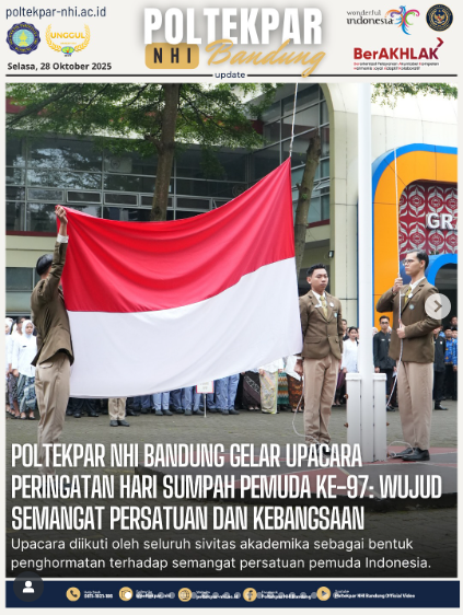 Poltekpar NHI Bandung Gelar Upacara Peringatan Hari Sumpah Pemuda Ke-97: Wujud Semangat Persatuan Dan Kebangsaan