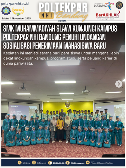 SMK Muhammadiyah Slawi Kunjungi Kampus Poltekpar NHI Bandung Penuhi Undangan Sosialisasi Penerimaan Mahasiswa Baru