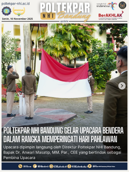 Poltekpar NHI Bandung Gelar Upacara Bendera Dalam Rangka Memperingati Hari Pahlawan