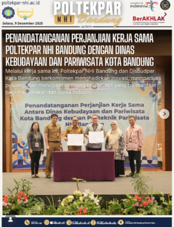 Penandatanganan Perjanjian Kerja Sama Poltekpar NHI Bandung Dengan Dinas Kebudayaan Dan Pariwisata Kota Bandung