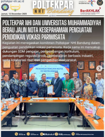 Poltekpar NHI Dan Universitas Muhammadiyah Berau Jalin Nota Kesepahaman Penguatan Pendidikan Vokasi Pariwisata