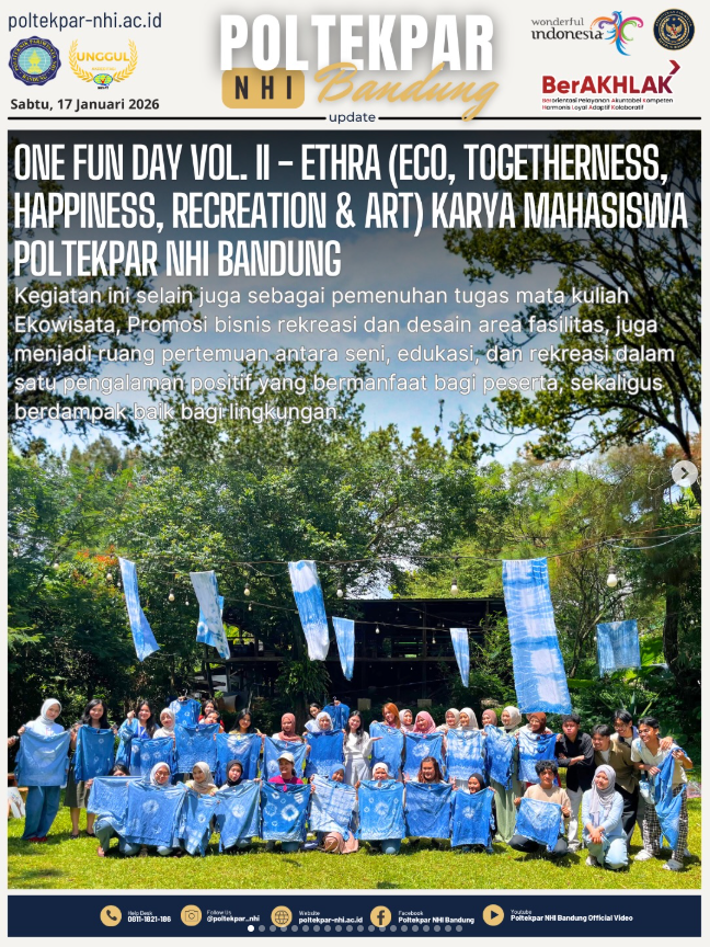 One Fun Day Vol. II – Ethra (Eco, Togetherness, Happiness, Recreation & Art) Karya Mahasiswa Poltekpar NHI Bandung