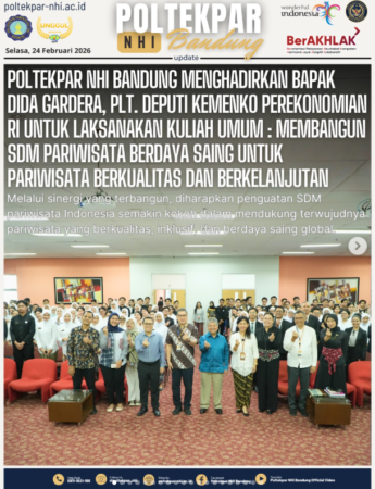Poltekpar NHI Bandung Menghadirkan Bapak Dida Gardera, Plt. Deputi Kemenko Perekonomian RI Untuk Laksanakan Kuliah Umum : Membangun SDM Pariwisata Berdaya Saing Untuk Pariwisata Berkualitas Dan Berkelanjutan