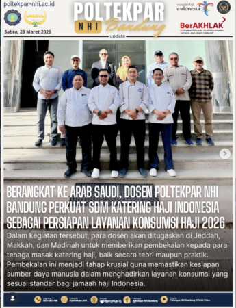 Berangkat Ke Arab Saudi, Dosen Poltekpar NHI Bandung Perkuat SDM Katering Haji Indonesia Sebagai Persiapan Layanan Konsumsi Haji 2026