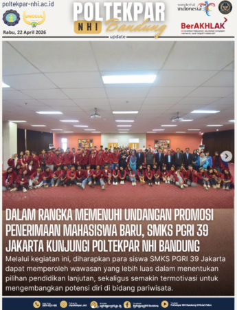 Dalam Rangka Memenuhi Undangan Promosi Penerimaan Mahasiswa Baru, SMKS PGRI 39 Jakarta Kunjungi Poltekpar NHI Bandung