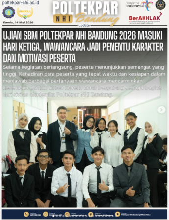 Ujian SBM Poltekpar NHI Bandung 2026 Masuki Hari Ketiga, Wawancara Jadi Penentu Karakter Dan Motivasi Peserta