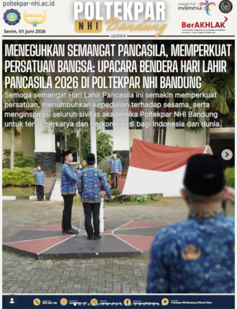 Meneguhkan Semangat Pancasila, Memperkuat Persatuan Bangsa: Upacara Bendera Hari Lahir Pancasila 2026 Di Poltekpar NHI Bandung