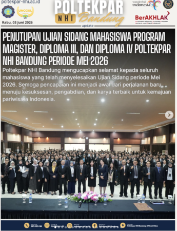 Penutupan Ujian Sidang Mahasiswa Program Magister, Diploma III, Dan Diploma IV Poltekpar NHI Bandung Periode Mei 2026