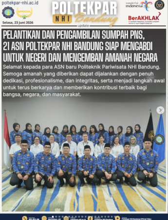 Pelantikan Dan Pengambilan Sumpah PNS, 21 ASN Poltekpar NHI Bandung Siap Mengabdi Untuk Negeri Dan Mengemban Amanah Negara