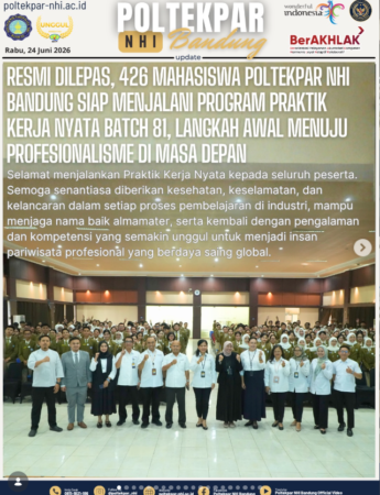 Resmi Dilepas, 426 Mahasiswa Poltekpar NHI Bandung Siap Menjalani Program Praktik Kerja Nyata Batch 81, Langkah Awal Menuju Profesionalisme Di Masa Depan