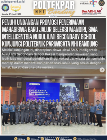 Penuhi Undangan Promosi Penerimaan Mahasiswa Baru Jalur Seleksi Mandiri, SMA Intelligentsia Nurul Ilmi Secondary School Kunjungi Poltekpar NHI Bandung