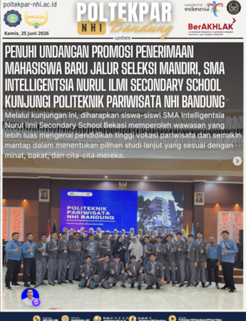 Penuhi Undangan Promosi Penerimaan Mahasiswa Baru Jalur Seleksi Mandiri, SMA Intelligentsia Nurul Ilmi Secondary School Kunjungi Politeknik Pariwisata NHI Bandung