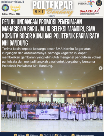 Penuhi Undangan Promosi Penerimaan Mahasiswa Baru Jalur Seleksi Mandiri, SMA Kornita Bogor Kunjungi Politeknik Pariwisata NHI Bandung