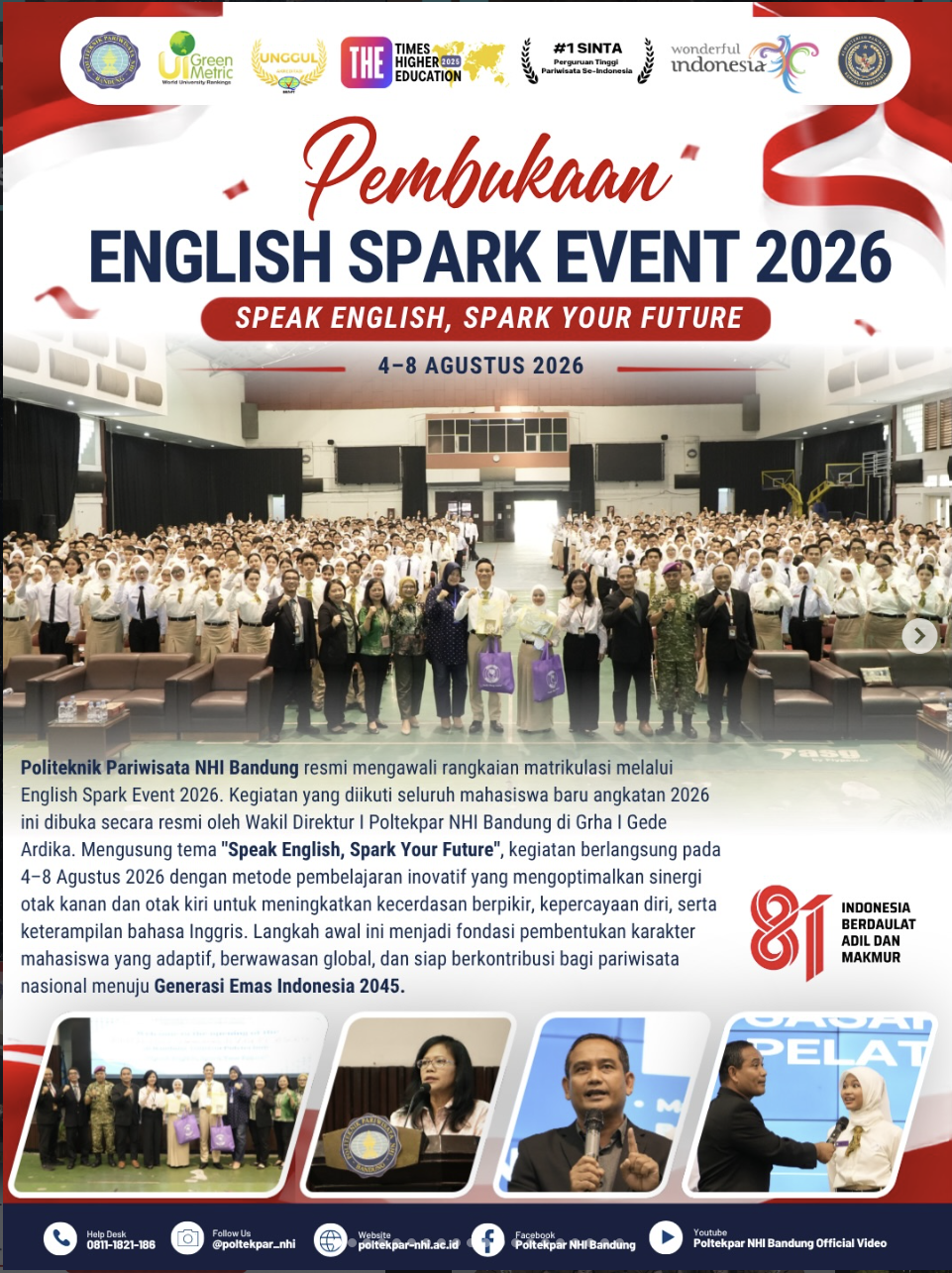 Pembukaan English Spark Event 2026 – Speak English, Spark Your Future