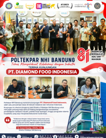 Poltekpar NHI Bandung Terus Memperkuat Kolaborasi dengan Industri – Terima Kunjungan PT. Diamond Food Indonesia