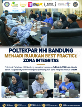 Poltekpar NHI Bandung Menjadi Rujukan Best Practice Zona Intergritas