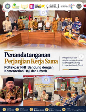 Penandatanganan Perjanjian Kerja Sama Poltekpar NHI Bandung Dengan Kementrian Haji Dan Umrah