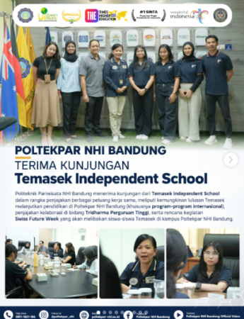 Poltekpar NHI Bandung Terima Kunjungan Temasek Independent School